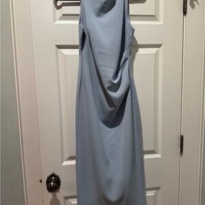 Commense Light Blue Draped Maxi Dress